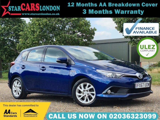 TOYOTA AURIS 1.8 VVT-h Icon CVT Euro 6 (s/s) 5dr (Safety Sense)